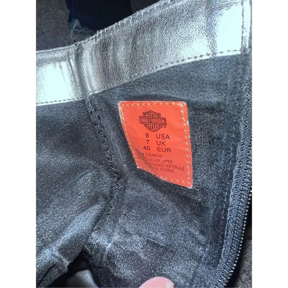 Harley Davidson black studded boots sz 9 Pointed/pointy Block Biker Bella Swan - Picture 8 of 8